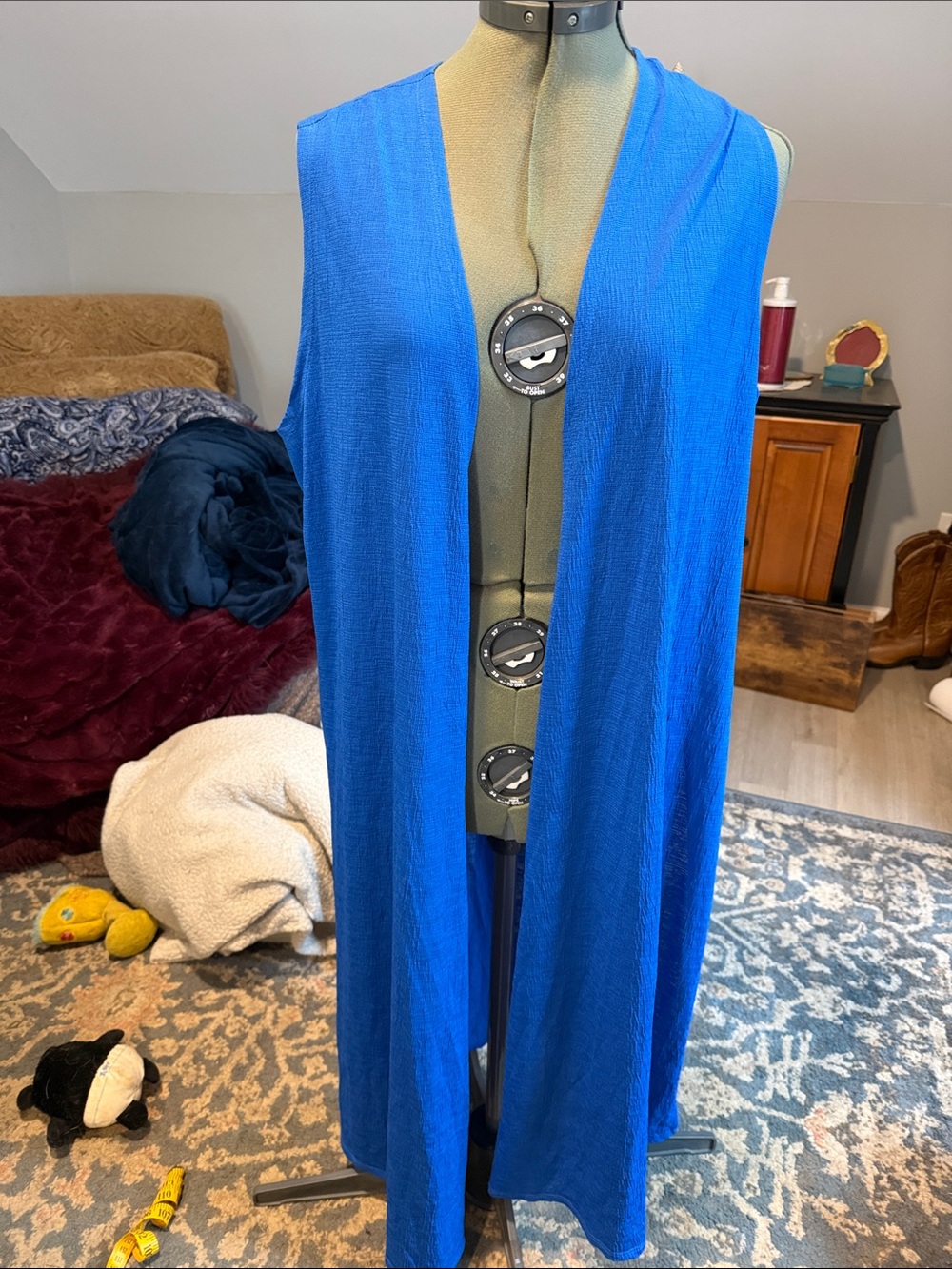 LuLaRoe Joy Royal Blue Long Open-Front Duster